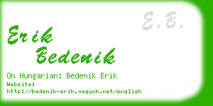 erik bedenik business card